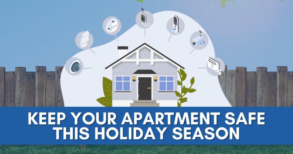 Ashford Communities blog cover with title Keep your Texas apartment safe this holiday season